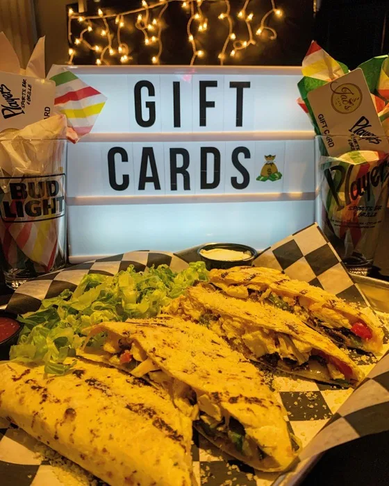 Chicken quesadillas at Players Sports Bar